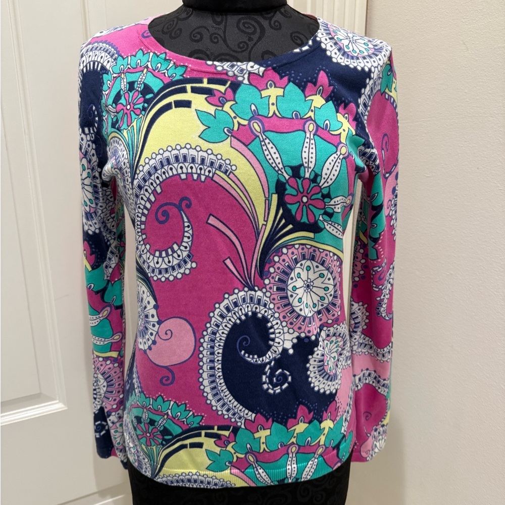 Talbots Colorful Paisley Women's sweater Top